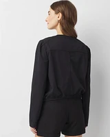 Puff Sleeve Bomber Jacket