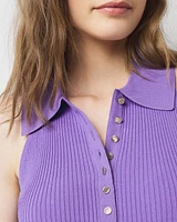 Petite Henley Sweater Tank Top