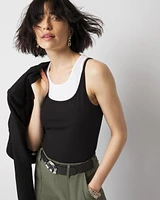 WHBM FORME™ Ribbed Stretch Layered Tank