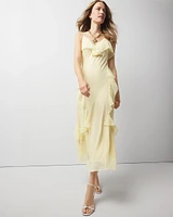 Petite Chiffon Ruffle Slip Dress