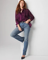 High-Rise Novelty Pocket Bootcut Jean