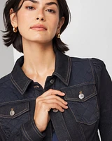 Petite Quilted Jean Jacket