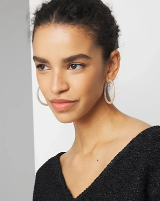 Large Pavé Hoops