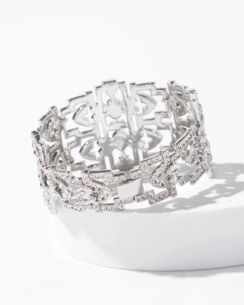 Art Deco Crystal Chain Bracelet
