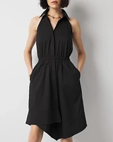 Poplin Halter Shirt Dress