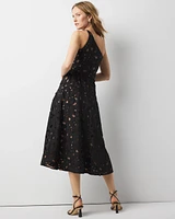 One-Shoulder Lace Midi Dress