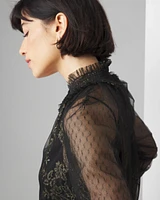 V-Neck Lace Blouse