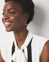 Black Mariner Links & Pavé Earrings