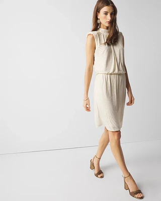 Embellished Blouson Mini Dress