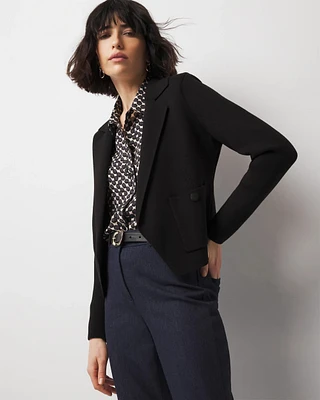 Cropped Sweater Blazer