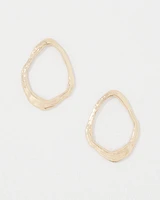 Gold Sculptural Hoop Earrings