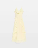 Petite Chiffon Ruffle Slip Dress