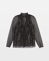 V-Neck Lace Blouse