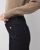 High-Rise Patch Pocket Bootcut Jeans