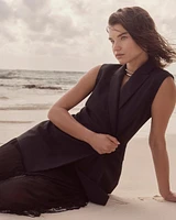 Belted Blazer Vest