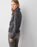 Metallic Half Zip Pullover