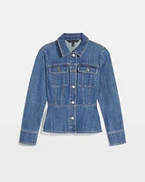 Denim Peplum Jacket