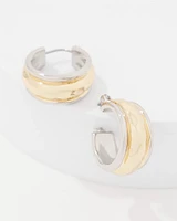 Silver + Gold Hoop Earrings
