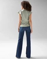 Flutter-Sleeve V-Neck Top