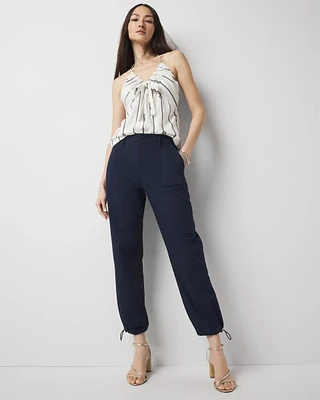 Petite High-Rise Pret Relaxed Utility Ankle Pant