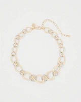 Silver + Gold Sculptural Statement Necklace