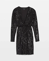 Sequin Pleated Dress