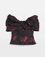 Floral Jacquard Bustier