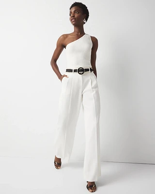 Petite Pleated Wide Leg Pant
