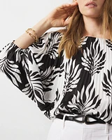 Petite Off-the-Shoulder Kimono Sleeve Blouse