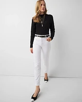 Extra High-Rise Double Waistband Straight Ankle Jeans