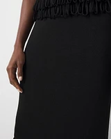 Petite Fringe Hem Pencil Skirt