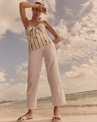 High-Rise Wide Leg Cropped Jeans