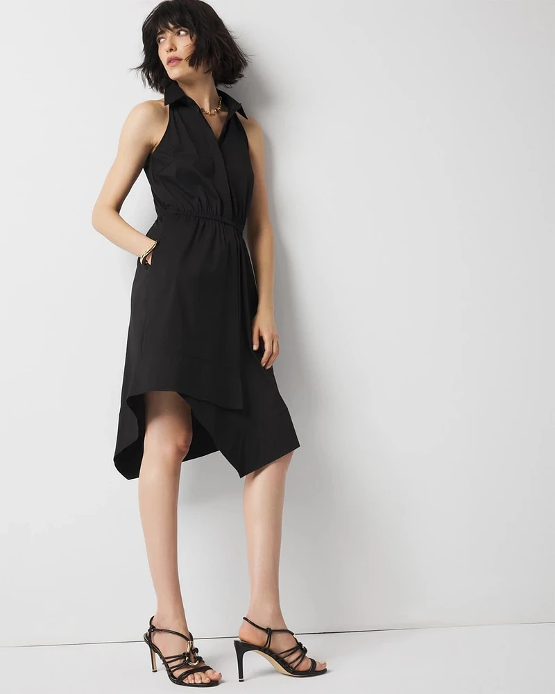 Poplin Halter Shirt Dress