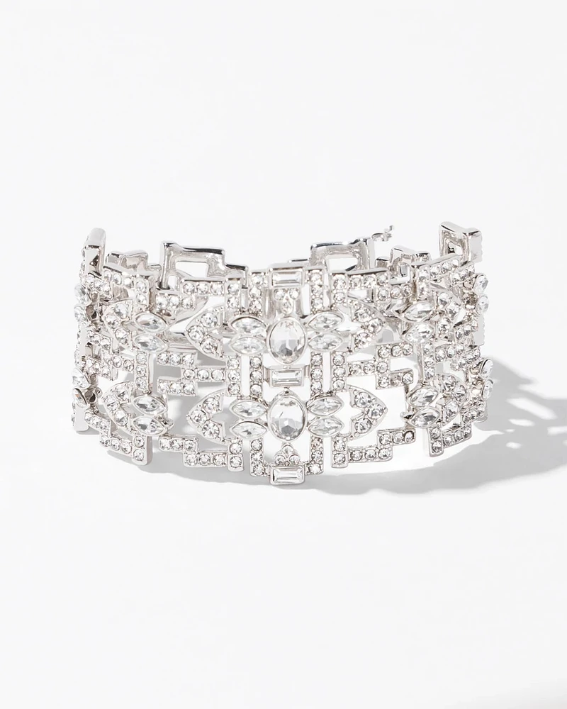 Art Deco Crystal Chain Bracelet