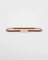 Skinny Belt with Gold Rope Buckle