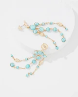 Turquoise + Gold Statement Earrings