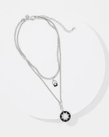 Silver Onyx Charm Necklace