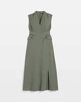 Crisscross Utility Midi Dress