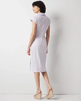 Short Sleeve Button Detail Dress
