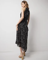 Ruffle Halter Midi Dress