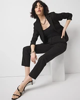 Pinstripe Straight Ankle Pant