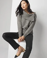 Zip Neck Dolman Sleeve Sweater