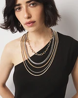 Gold + Silver Mixed Chain Convertible Necklace