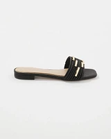 Braided Strap & Gold Flats
