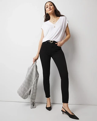 High-Rise Black Skinny Jeans