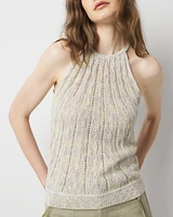 Space Dye Halter Sweater Tank