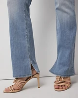 High-Rise Slit Hem Bootcut Jean