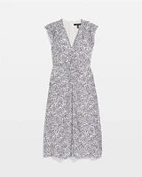 Petite Ruched Midi Dress