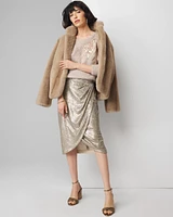 Sequin Wrap Skirt