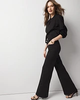 High-Rise Pret Double Pocket Wide-Leg Pant